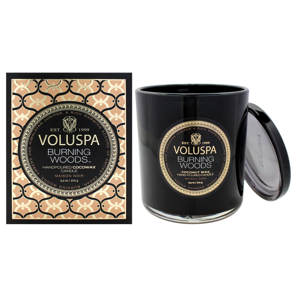 Classic - Burning Woods Candle by Voluspa for Unisex - 9.5 oz Candle